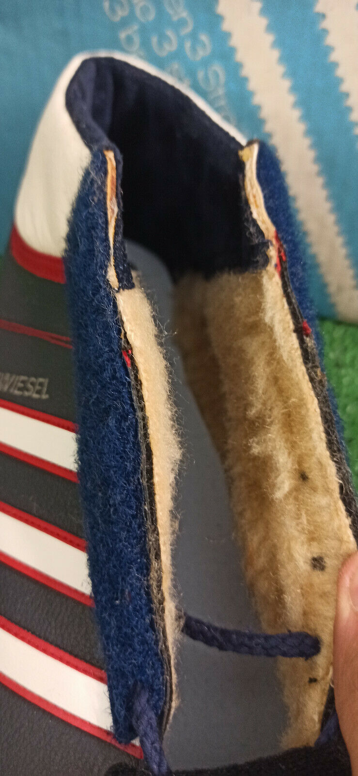 scarpe adidas sci da fondo trifoil 1970 1980 shoes vintage ZWIESEL 8 deadstock