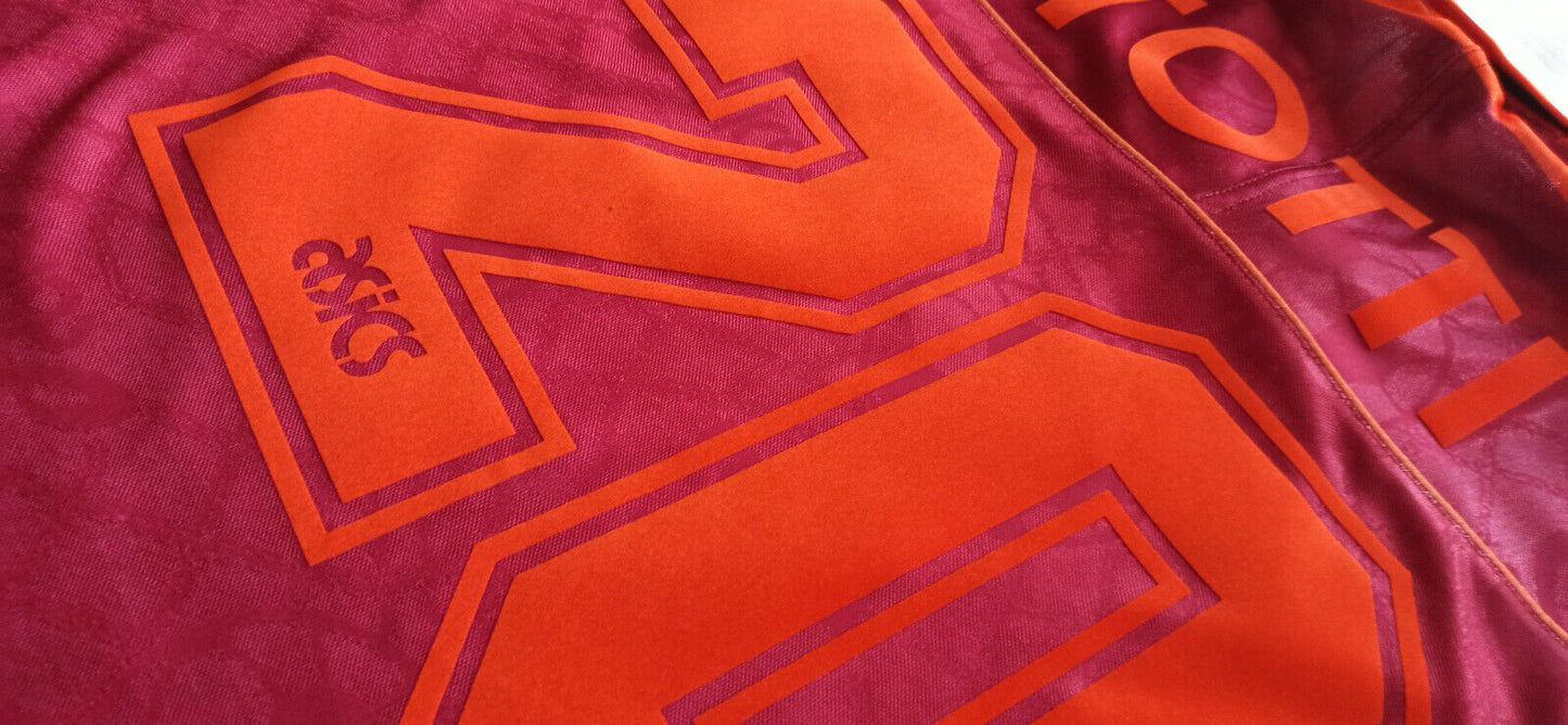 maglia calcio vintage AS Roma Totti Asics 1995 1996 Ina Assitalia Away Player XL