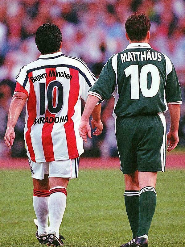 maglia calcio Maradona Bayern Monaco farewell match MATTHAUS Bayern Munich Shirt