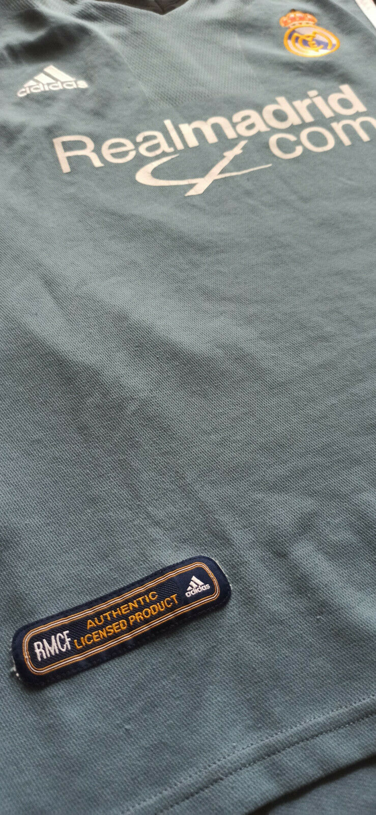 maglia calcio Real Madrid vintage ZIDANE Mobile camiseta 2001 2002 LFP camiseta