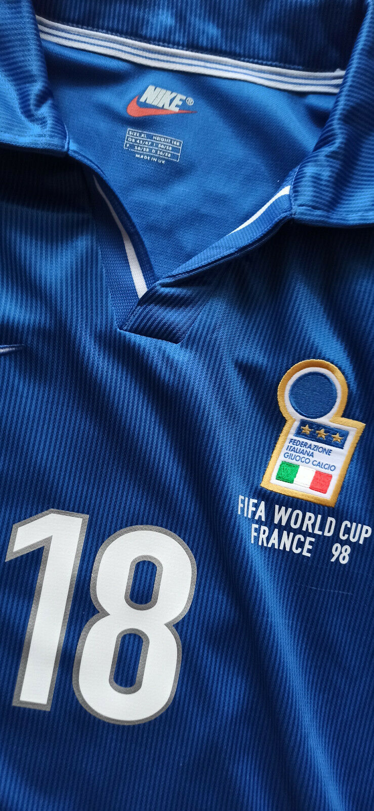 maglia italia roberto Baggio mondiali FIFA WORLD CUP 1998 jersey shirt NIKE XL