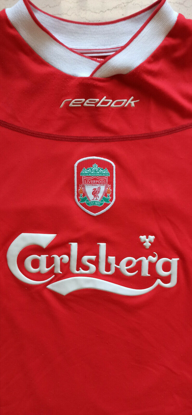 shirt liverpool Gerrard Reebok 2002 2003 carlsberg home shirt maglia PLAYER