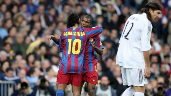 maglia Ronaldinho away Player Issue Barca #10 NIKE 2005 2006 shirt jersey M