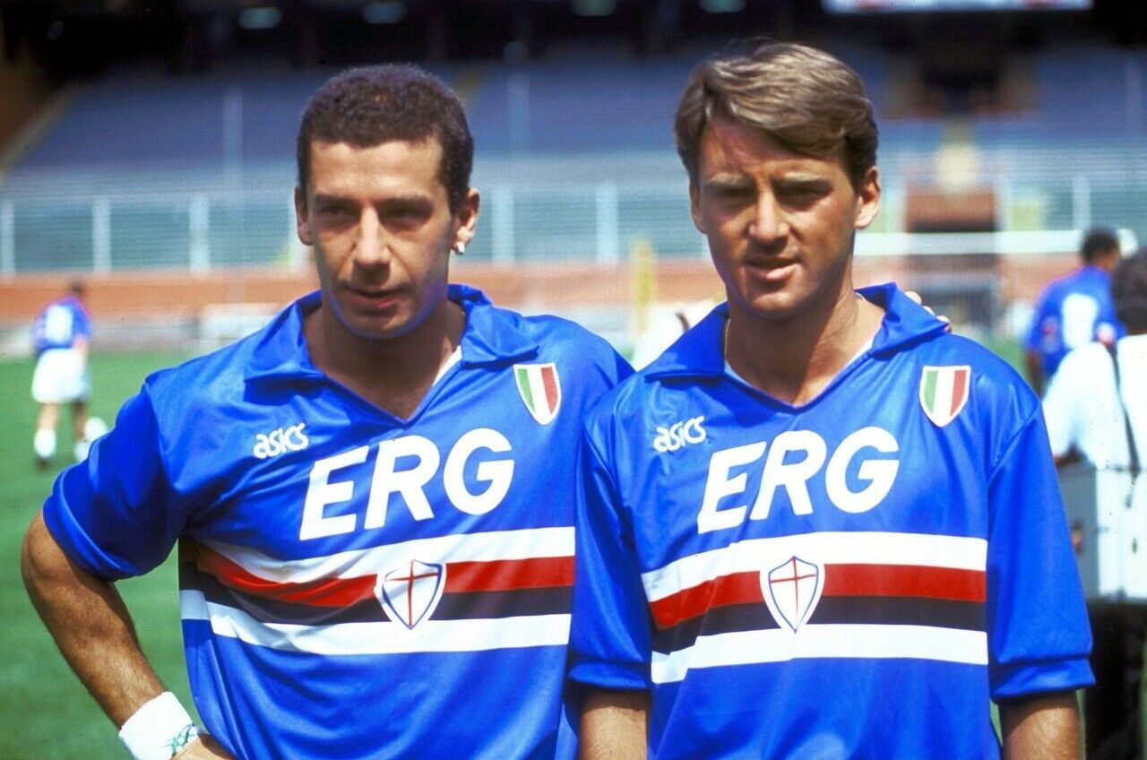 maglia Sampdoria asics 1991 1992 Mancini jersey football SCUDETTO vintage shirt