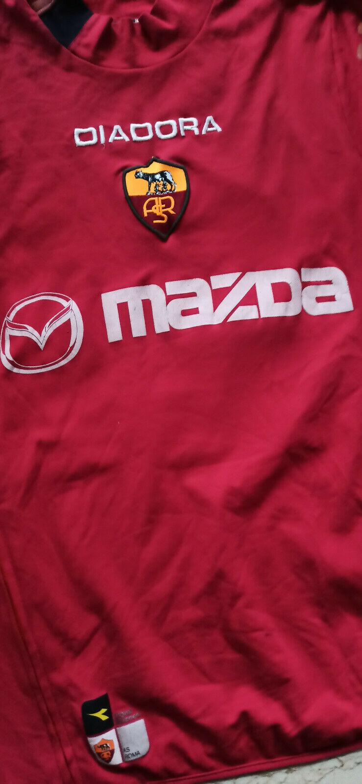 Maglia Calcio AS Roma vintage Totti Jersey shirt 2003 2004 MAZDA KAPPA no M