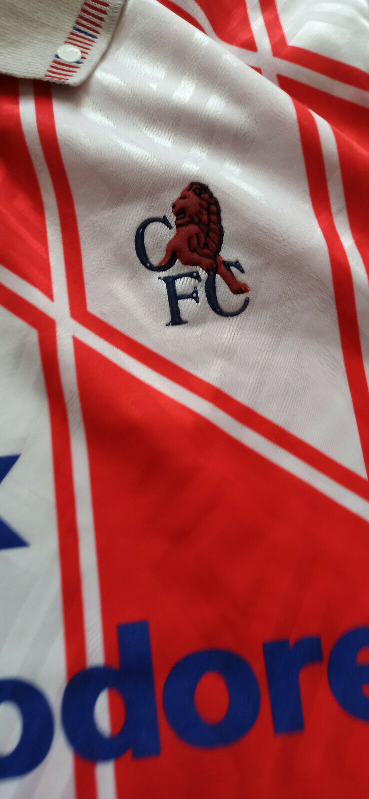 maglia calcio vintage Umbro Chelsea 1991 1992 Commodore Player Away shirt