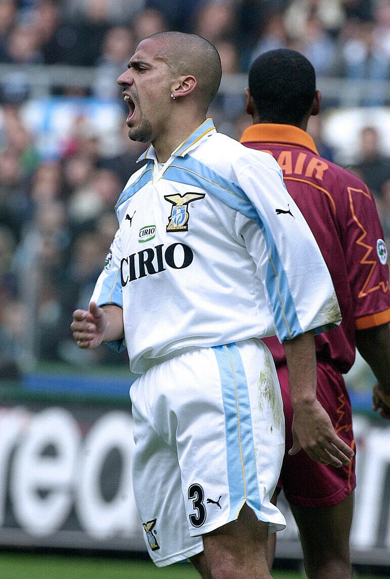 maglia calcio vintage SS Lazio Puma Cirio 1999 2000 centenario M VERON #23