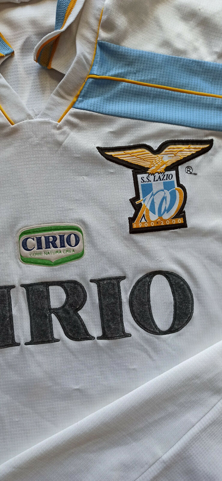 maglia calcio vintage SS Lazio Puma Cirio 1999 2000 centenario M VERON #23