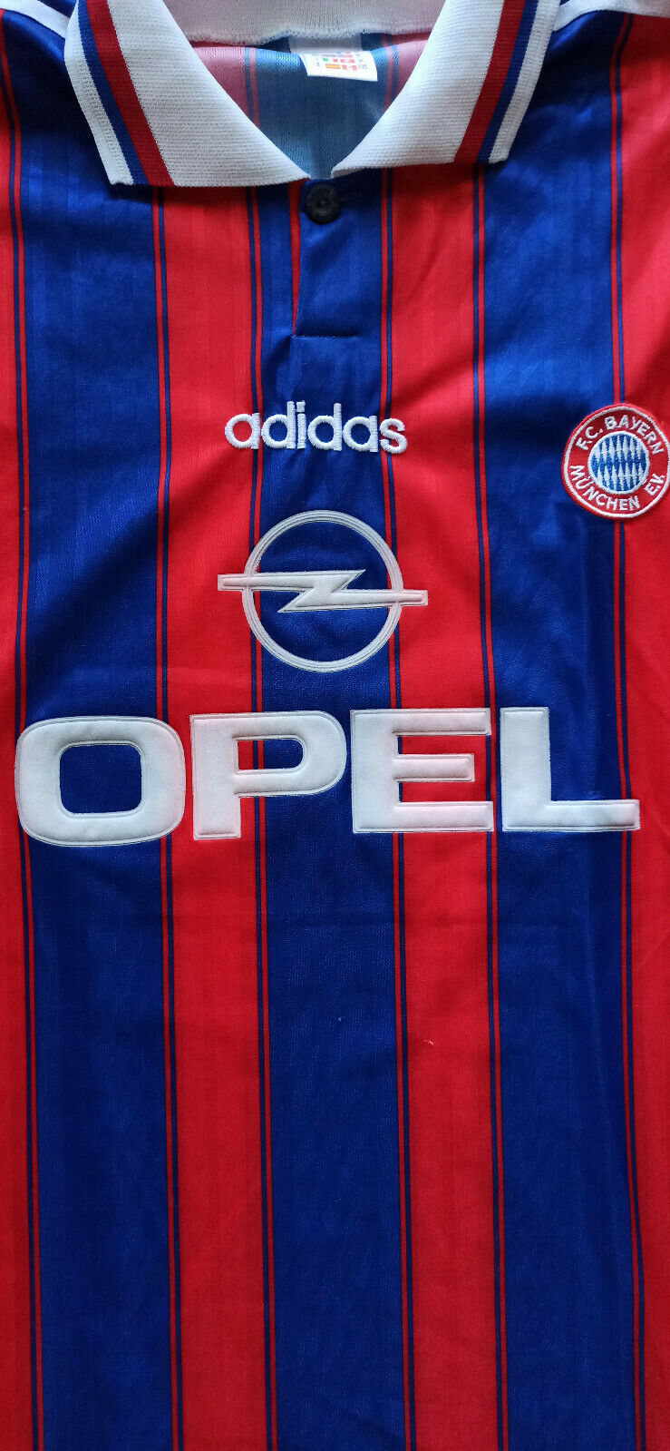 maglia Bayern Monaco Scholl #7 FC Bayern Munich Home Shirt 1995 1996 opel XL