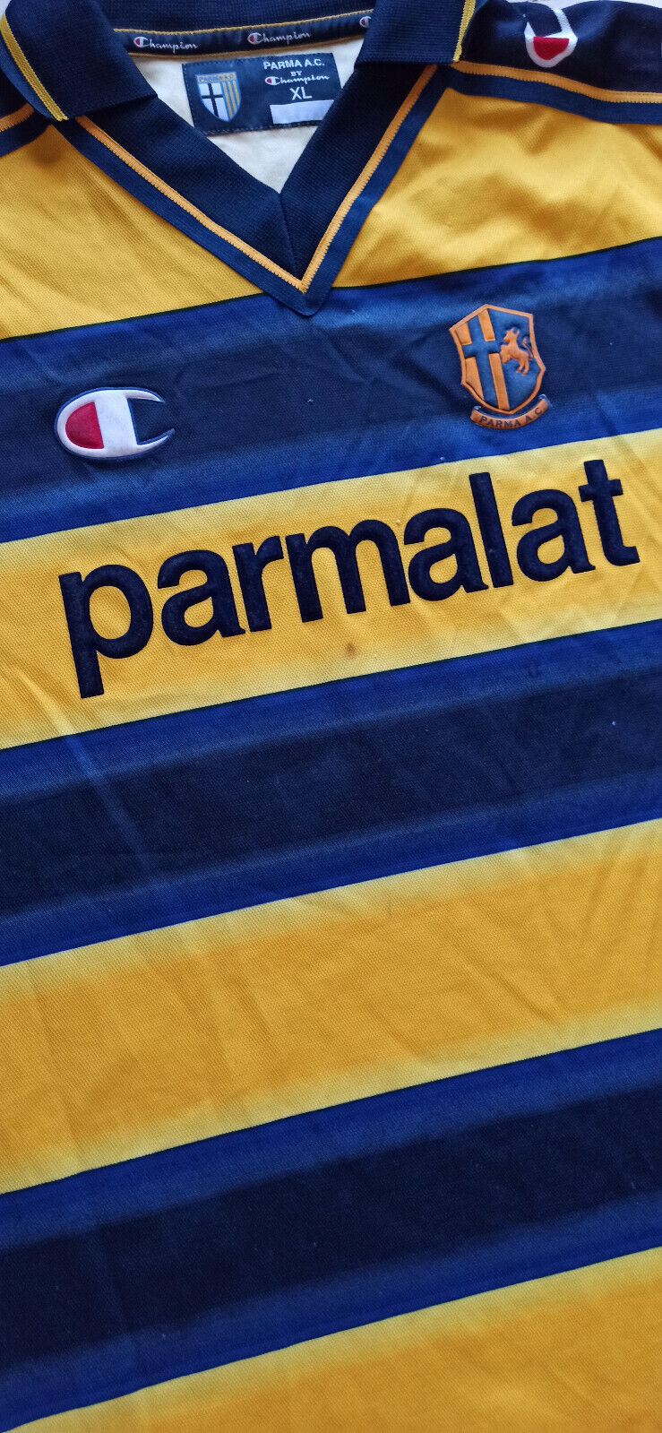 maglia calcio vintage AC Parma Di Vaio match worn indossata Joy 2000 2001 shirt