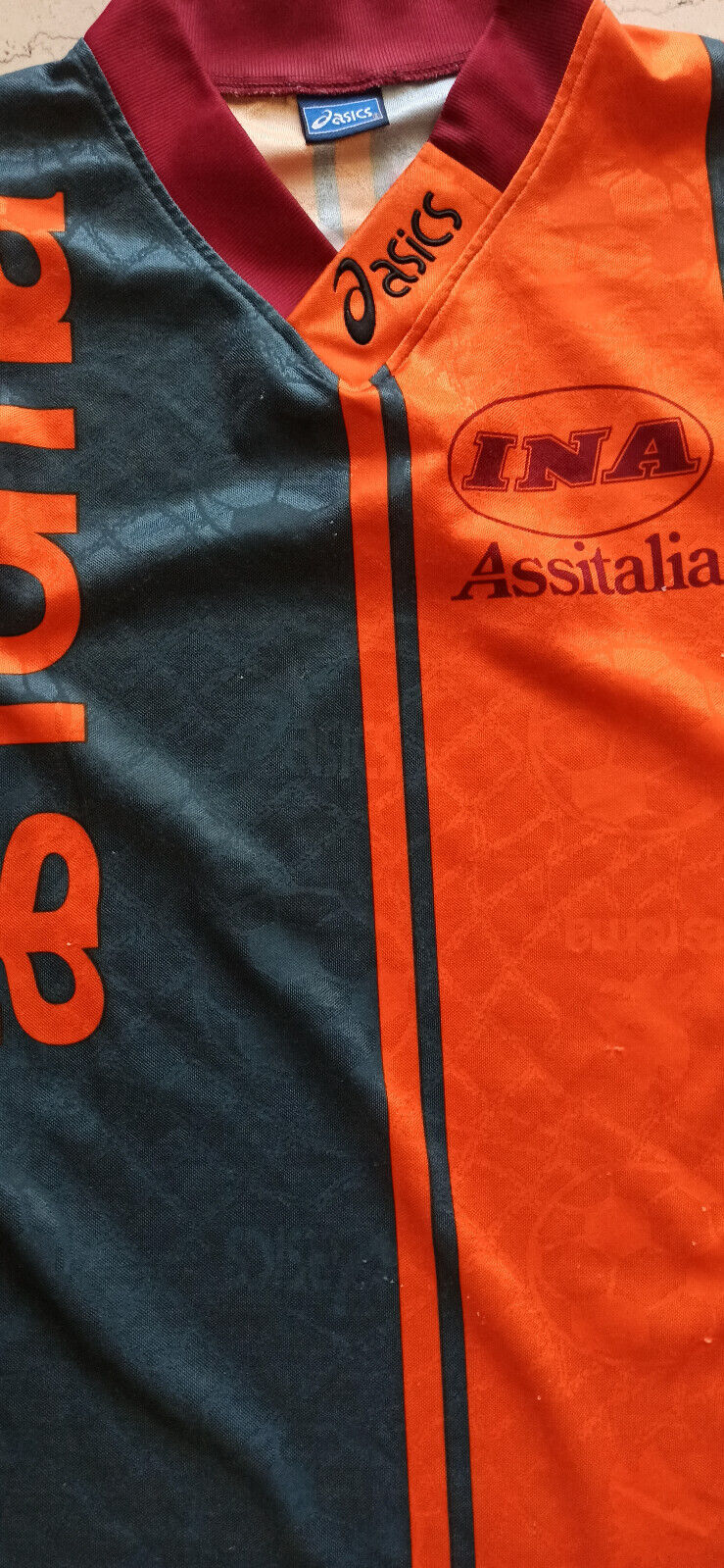 maglia calcio as roma vintage Asics Ina Assitalia 1996-97 Totti Giannini Balbo