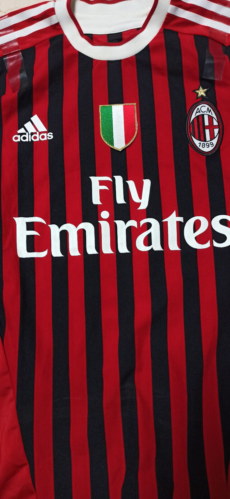 maglia calcio vintage gara AC Milan SEEDORF TECHFIT Adidas Fly Emirates 2011-12