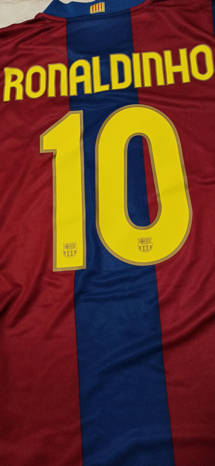 maglia Ronaldinho barcellona home Barca NIKE 2007 2008 shirt camiseta UNICEF