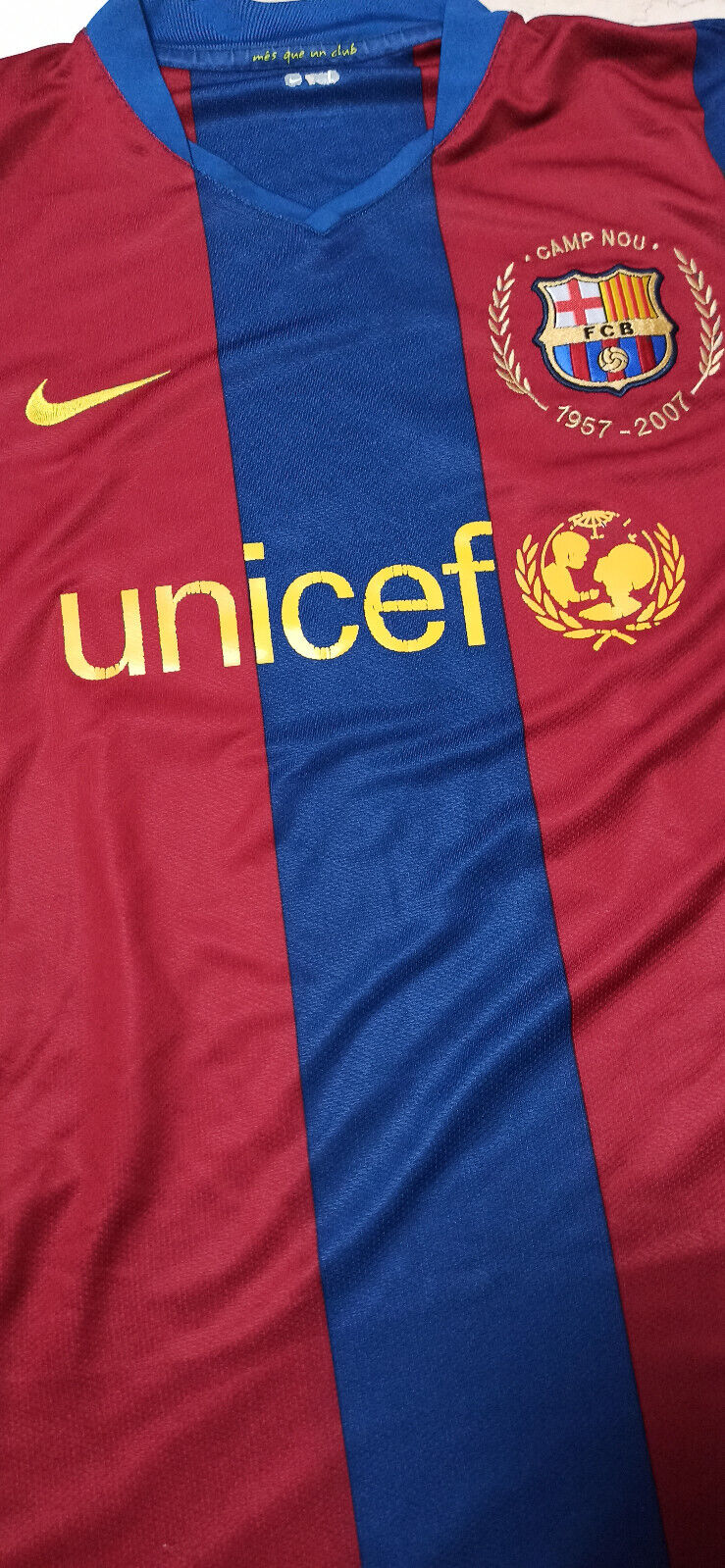 maglia Ronaldinho barcellona home Barca NIKE 2007 2008 shirt camiseta UNICEF