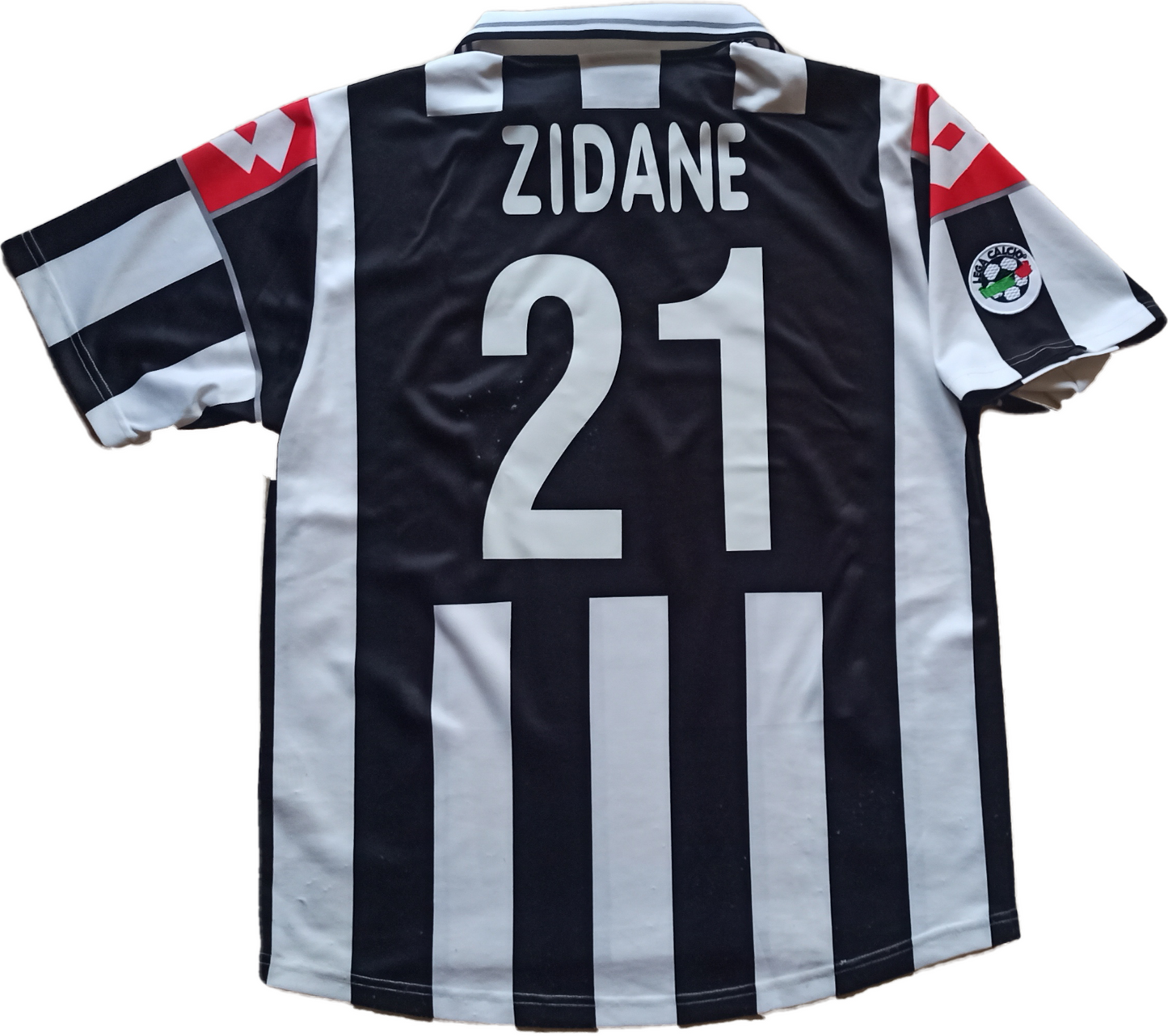 maglia juventus ZIDANE Lotto 2000 2001 L Player TELE+ calcio vintage