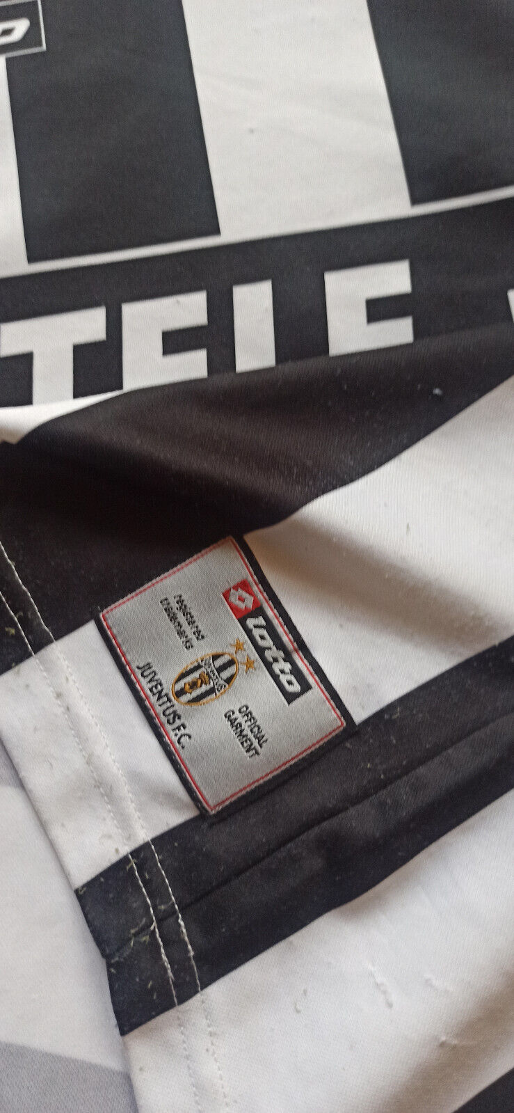 maglia juventus ZIDANE Lotto 2000 2001 L Player TELE+ calcio vintage