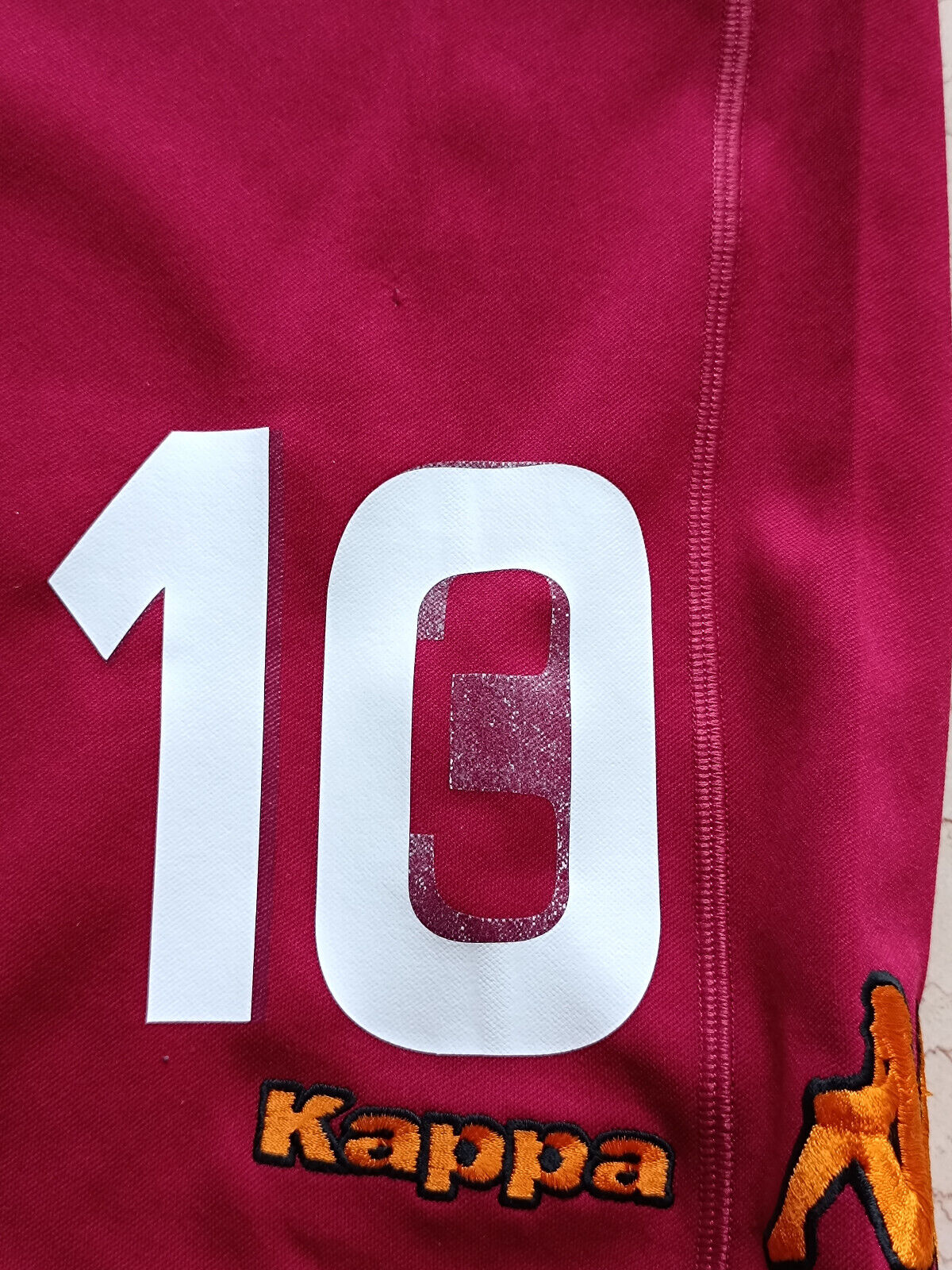 shorts pantaloncini calcio AS ROMA Totti Kappa 2008 2009 home XL worn