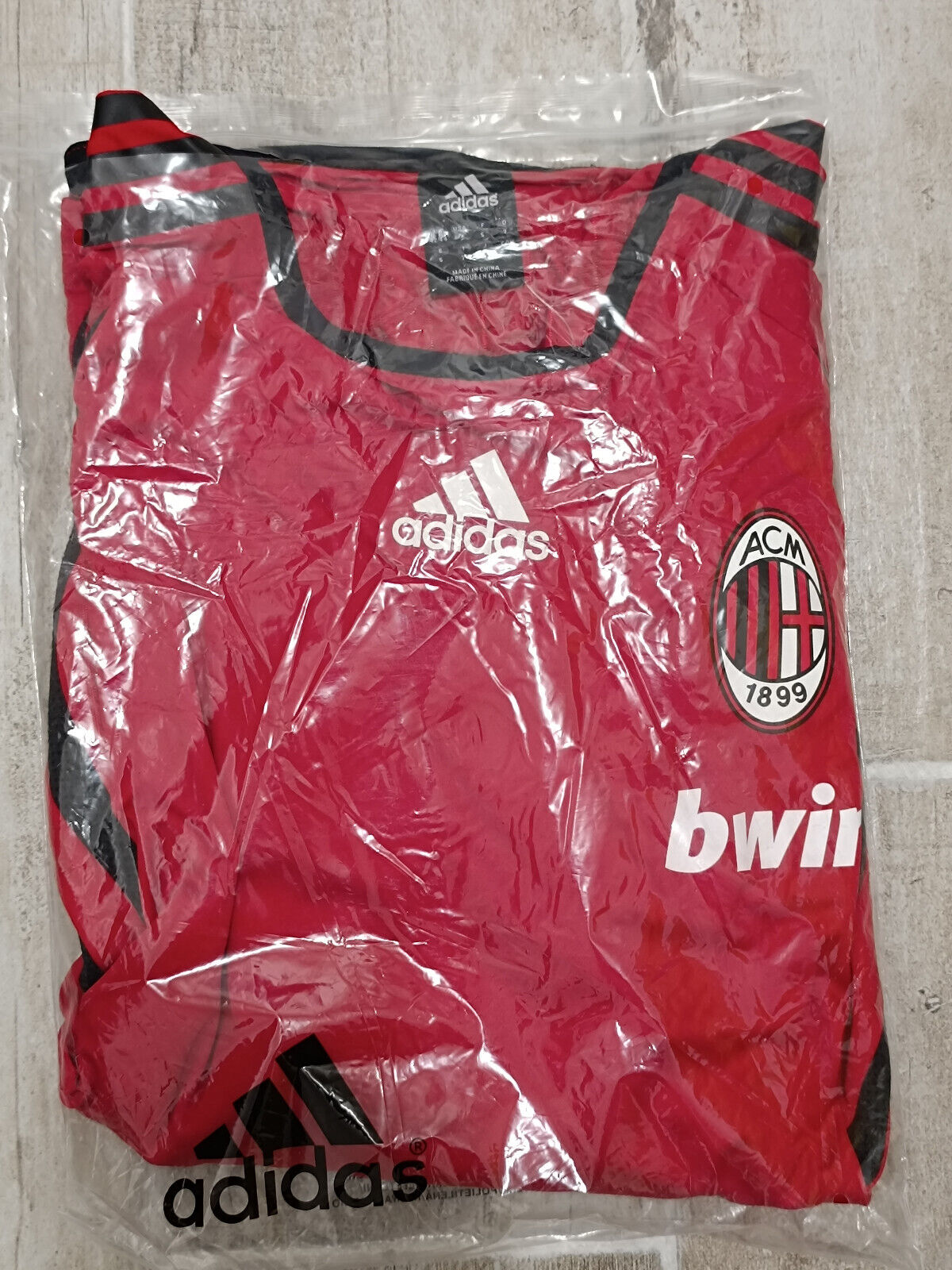 maglia calcio AC Milan BWIN 2006 ADIDAS sweatshirt training FORMOTION WORN