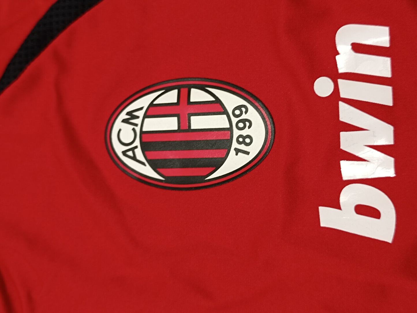 maglia calcio AC Milan BWIN 2006 ADIDAS sweatshirt training FORMOTION WORN