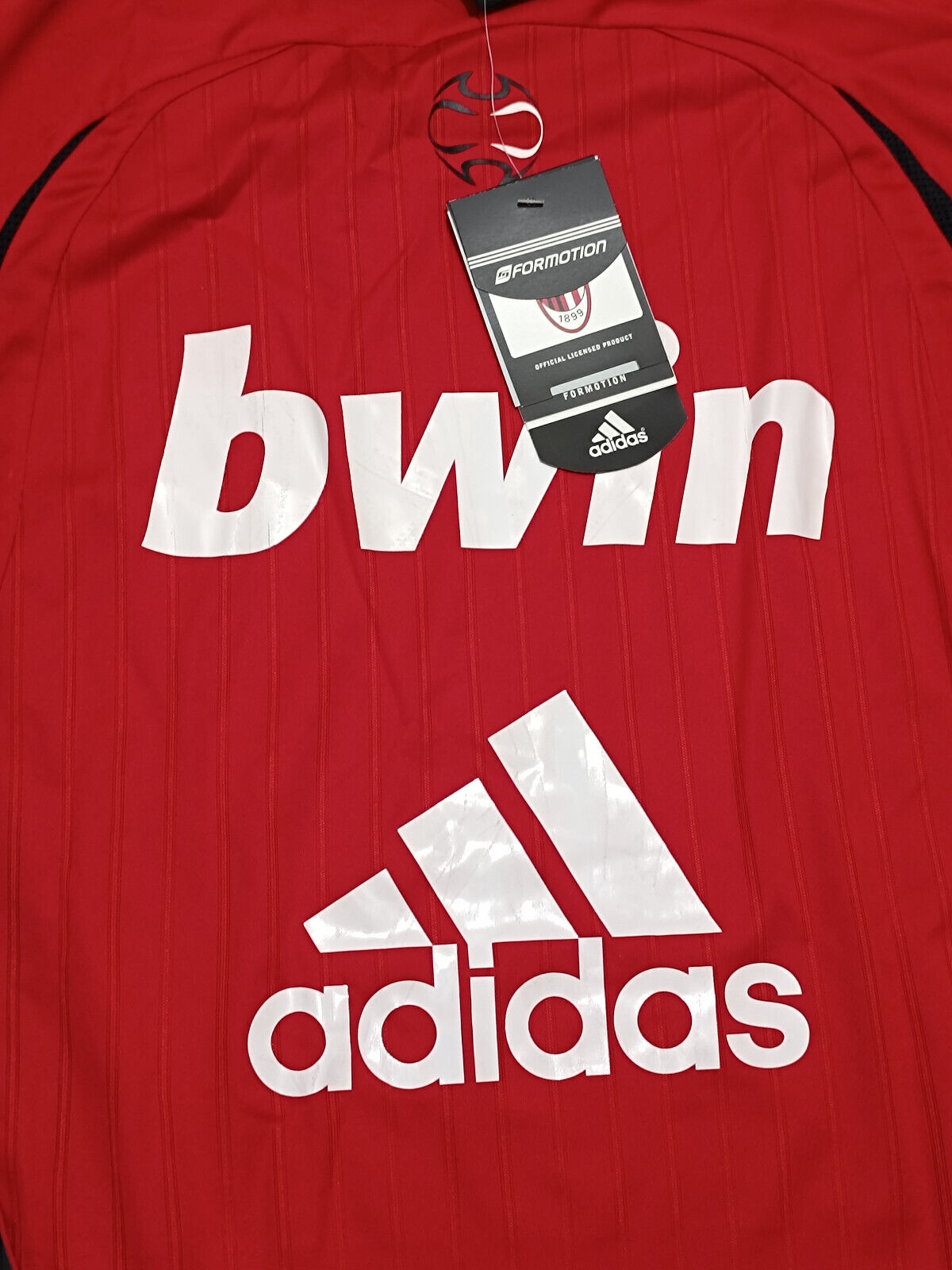 maglia calcio AC Milan BWIN 2006 ADIDAS sweatshirt training FORMOTION WORN