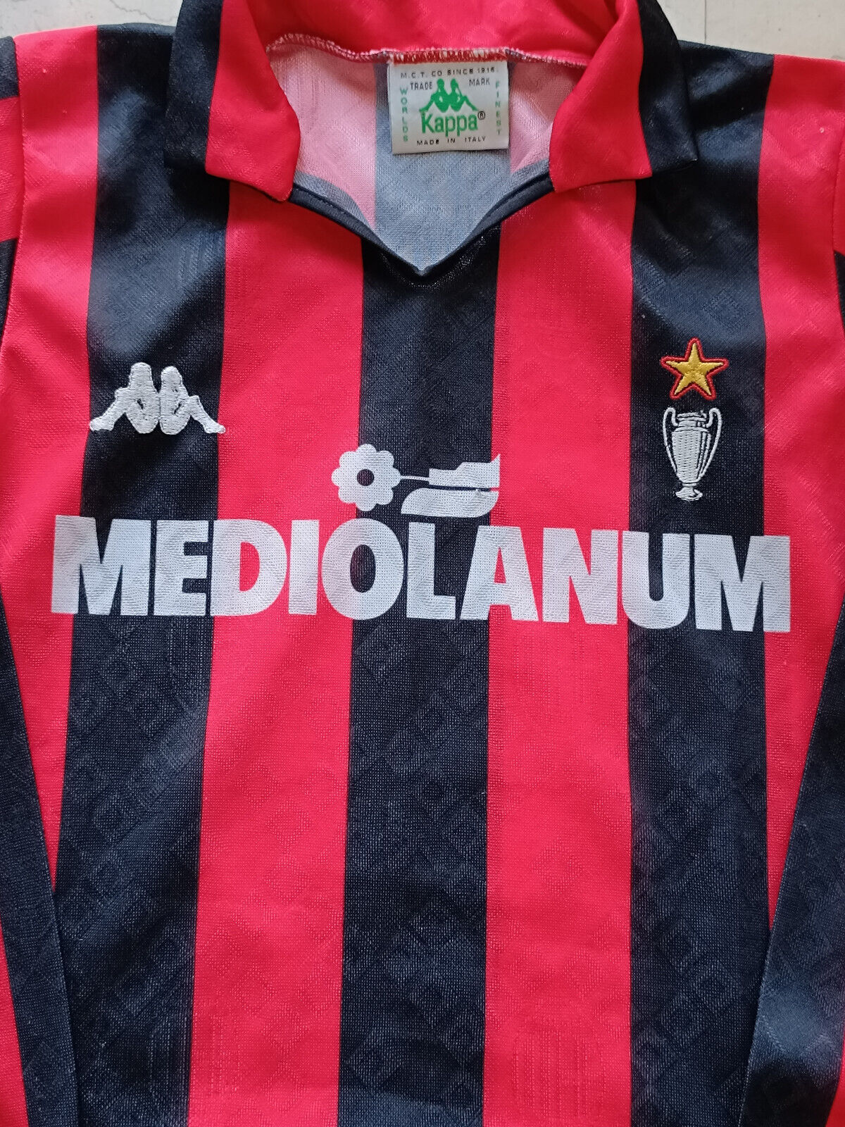 maglia calcio vintage AC Milan Maldini 1988 1989 Banca Mediolanum XS home KAPPA
