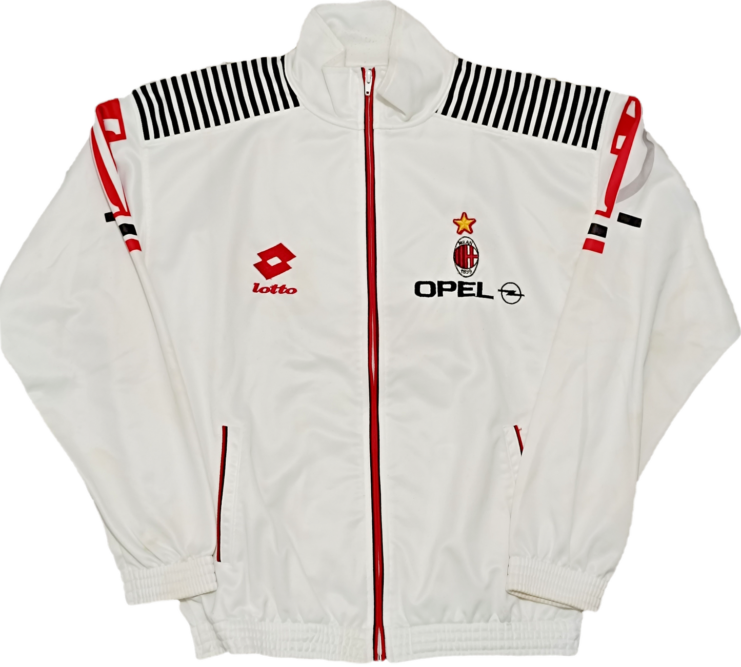 maglia calcio tracktop felpa AC Milan Lotto Roberto Baggio Opel 1997 1998 sweat