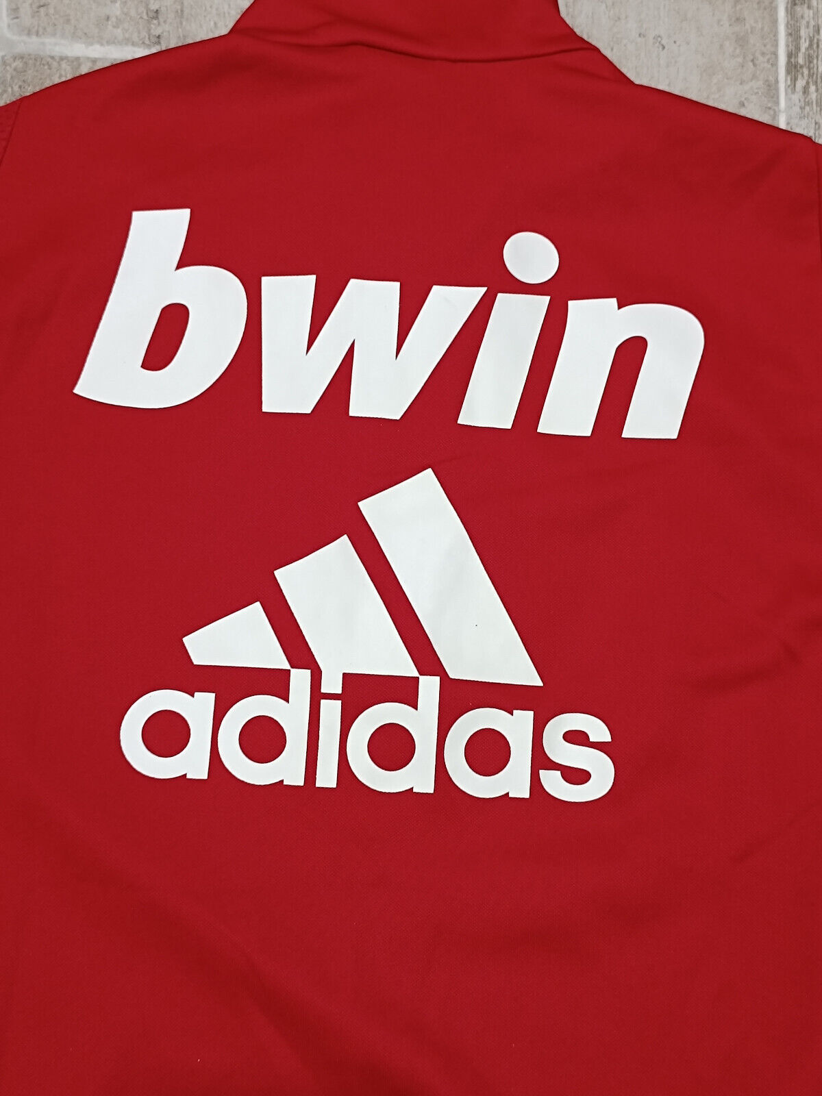 maglia calcio AC Milan BWIN ADIDAS sweatshirt training WORN Ronaldinho Beckham