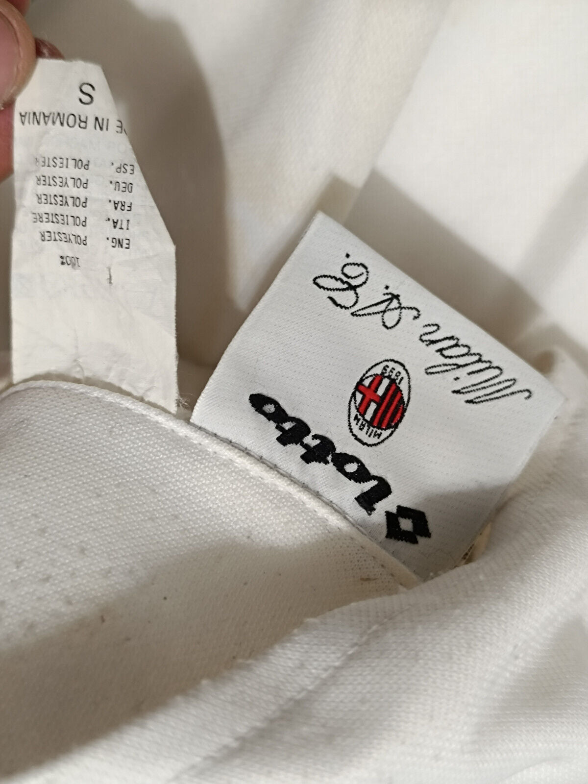maglia calcio tracktop felpa AC Milan Lotto Roberto Baggio Opel 1997 1998 sweat