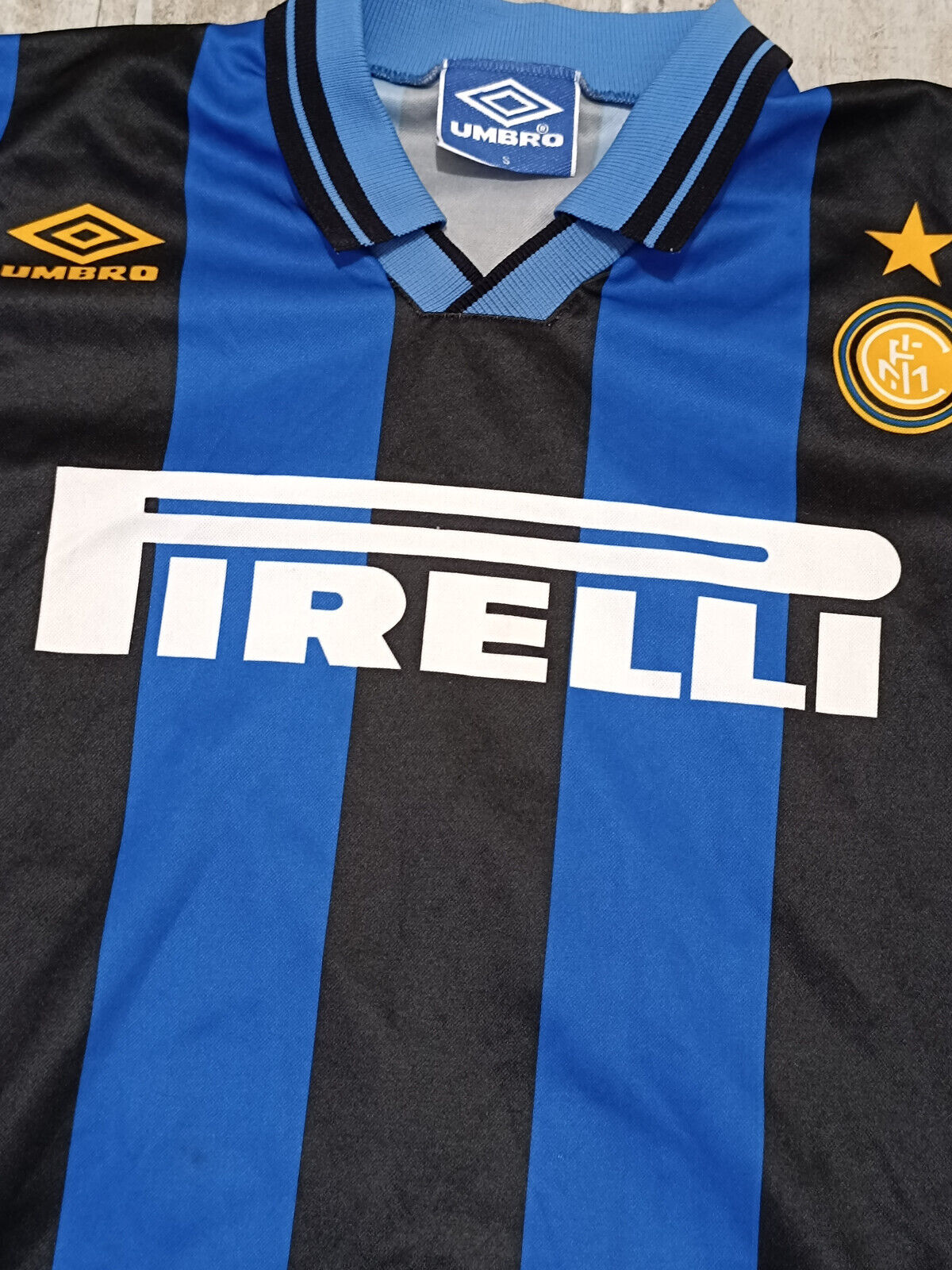 maglia calcio vintage FC INTER Ganz Umbro 1995 1996 Small