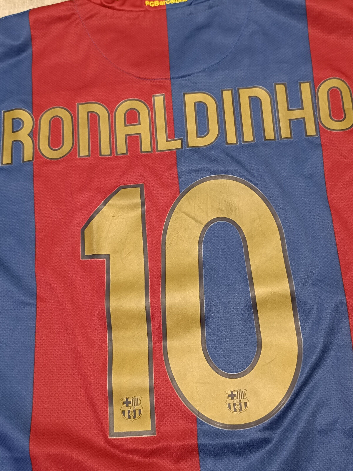 maglia calcio RONALDINHO barcellona home Barca NIKE 2006 2007 shirt camiseta