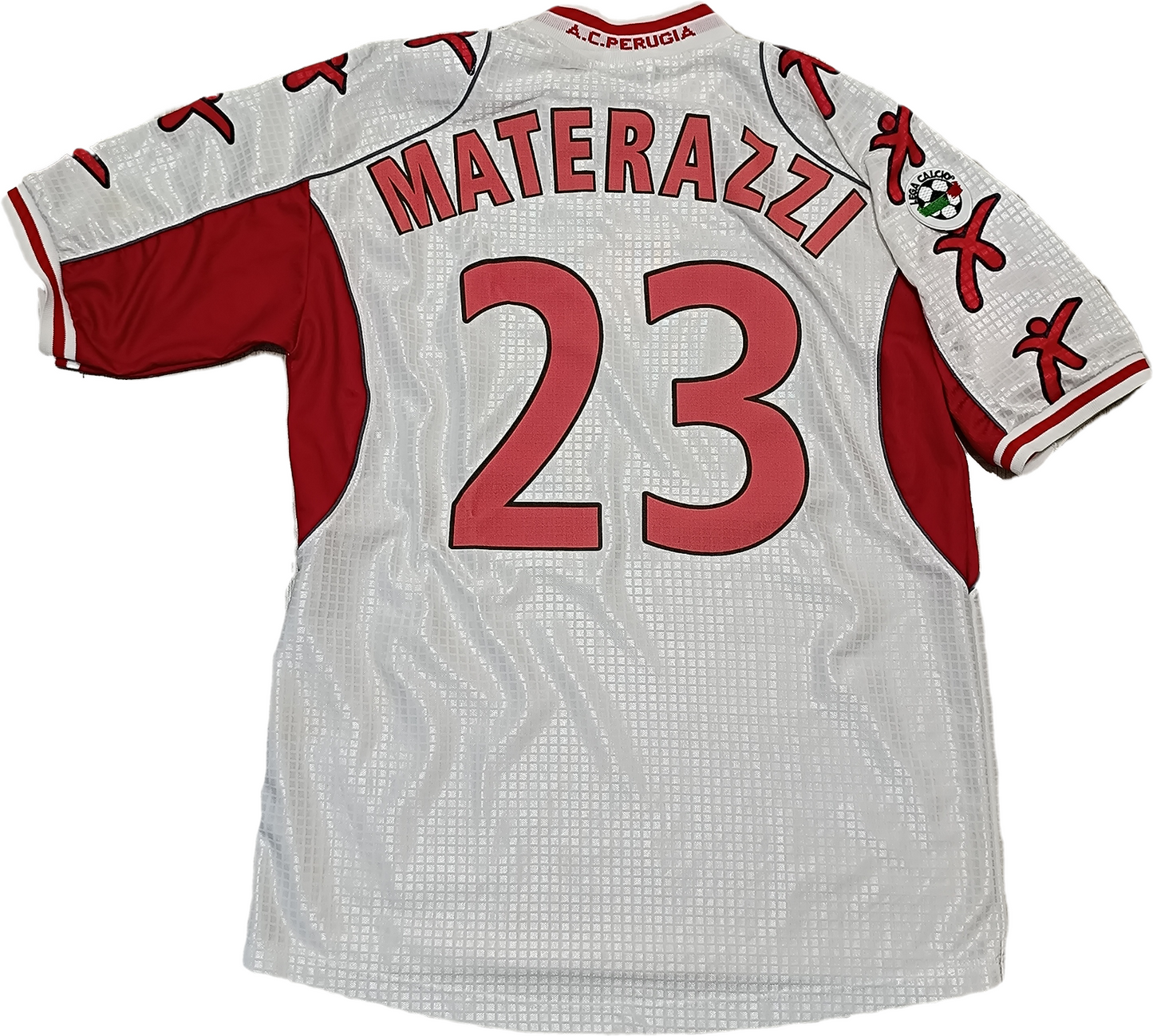 maglia calcio vintage Perugia MATERAZZI 2000 2001 Galex player friendly L