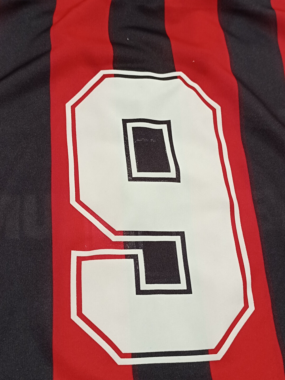 maglia calcio vintage AC Milan VAN BASTEN 1991 1992 ADIDAS Mediolanum M Serie A
