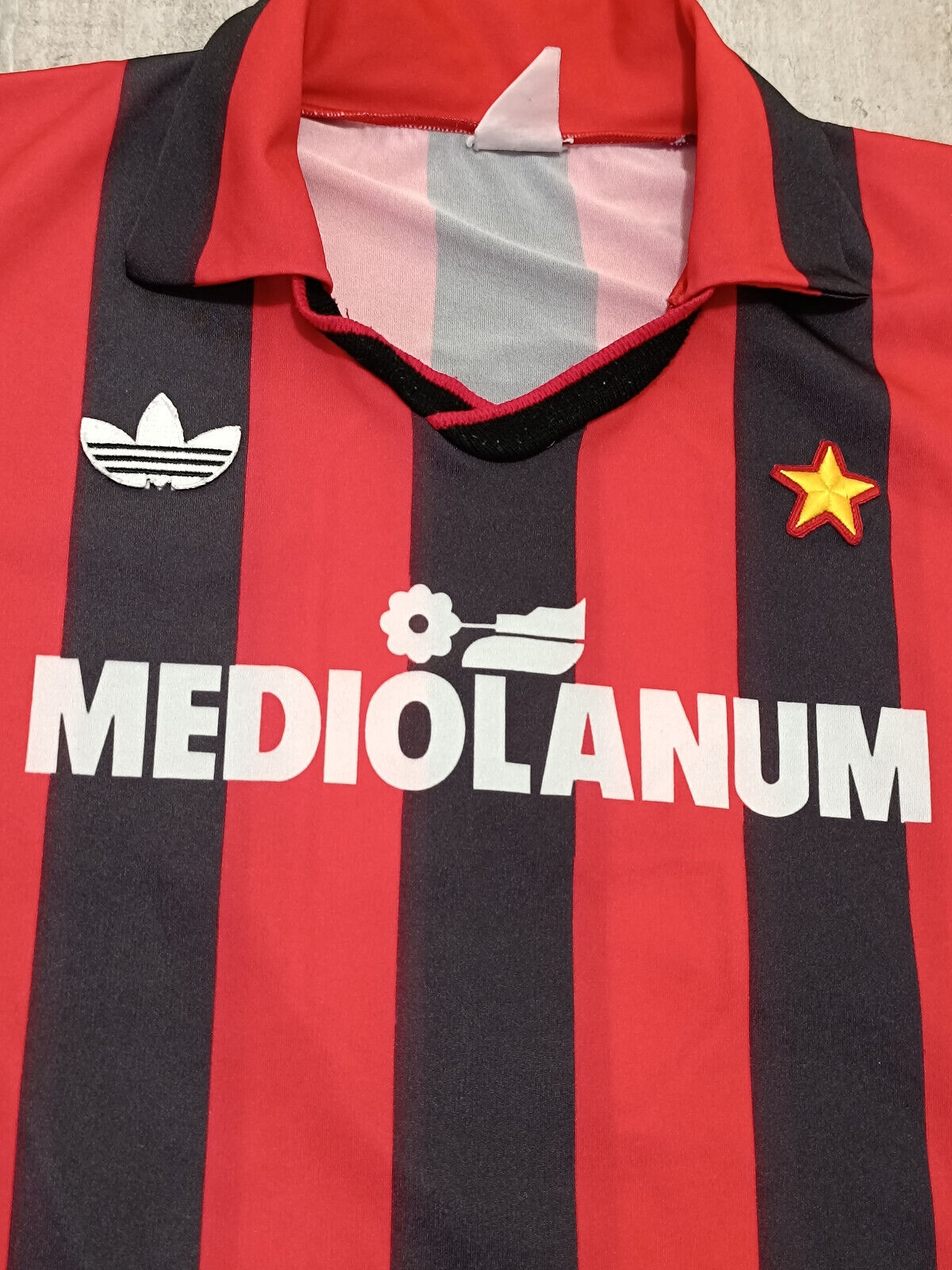 maglia calcio vintage AC Milan VAN BASTEN 1991 1992 ADIDAS Mediolanum M Serie A