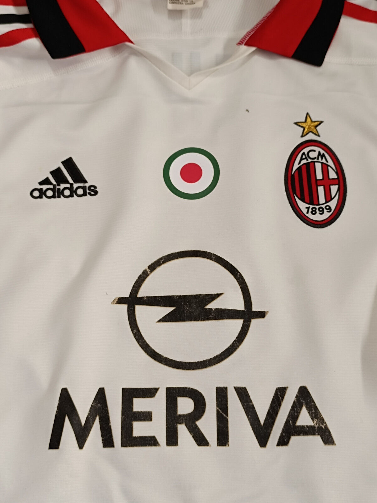 maglia calcio vintage AC Milan Shevchenko Adidas 2003 2004 MERIVA Away