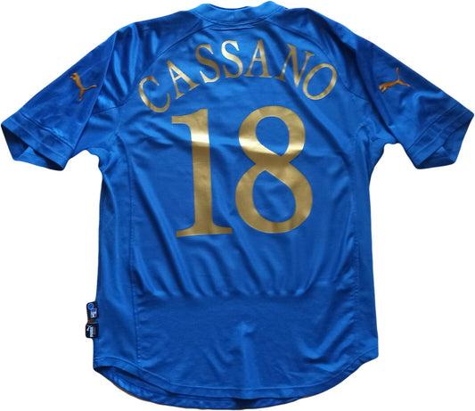 maglia Cassano 2004 Italia Europei Portugal Jersey home L Puma shirt vintage
