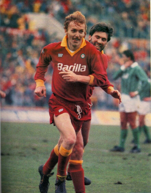 SHORTS ENNERRE ROMA BARILLA VINTAGE 86/87 no MATCH WORN FOOTBALL ULTRARARE VTG