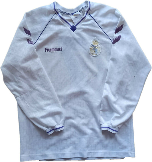 maglia calcio camiseta vintage Real Madrid Butragueno #7 match issue worn 1990