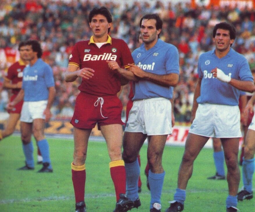 SHORTS ENNERRE ROMA BARILLA VINTAGE 86/87 no MATCH WORN FOOTBALL ULTRARARE VTG