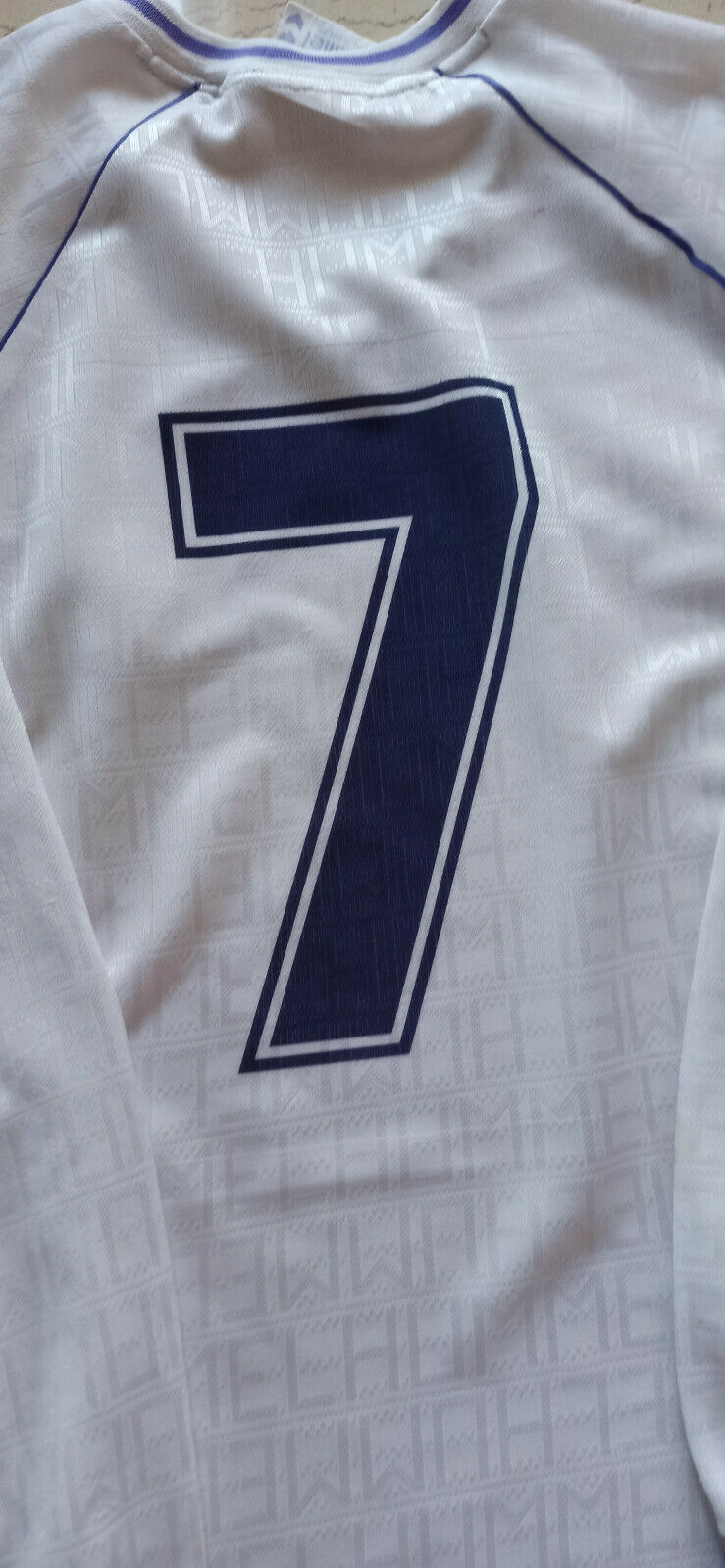 maglia calcio camiseta vintage Real Madrid Butragueno #7 match issue worn 1990