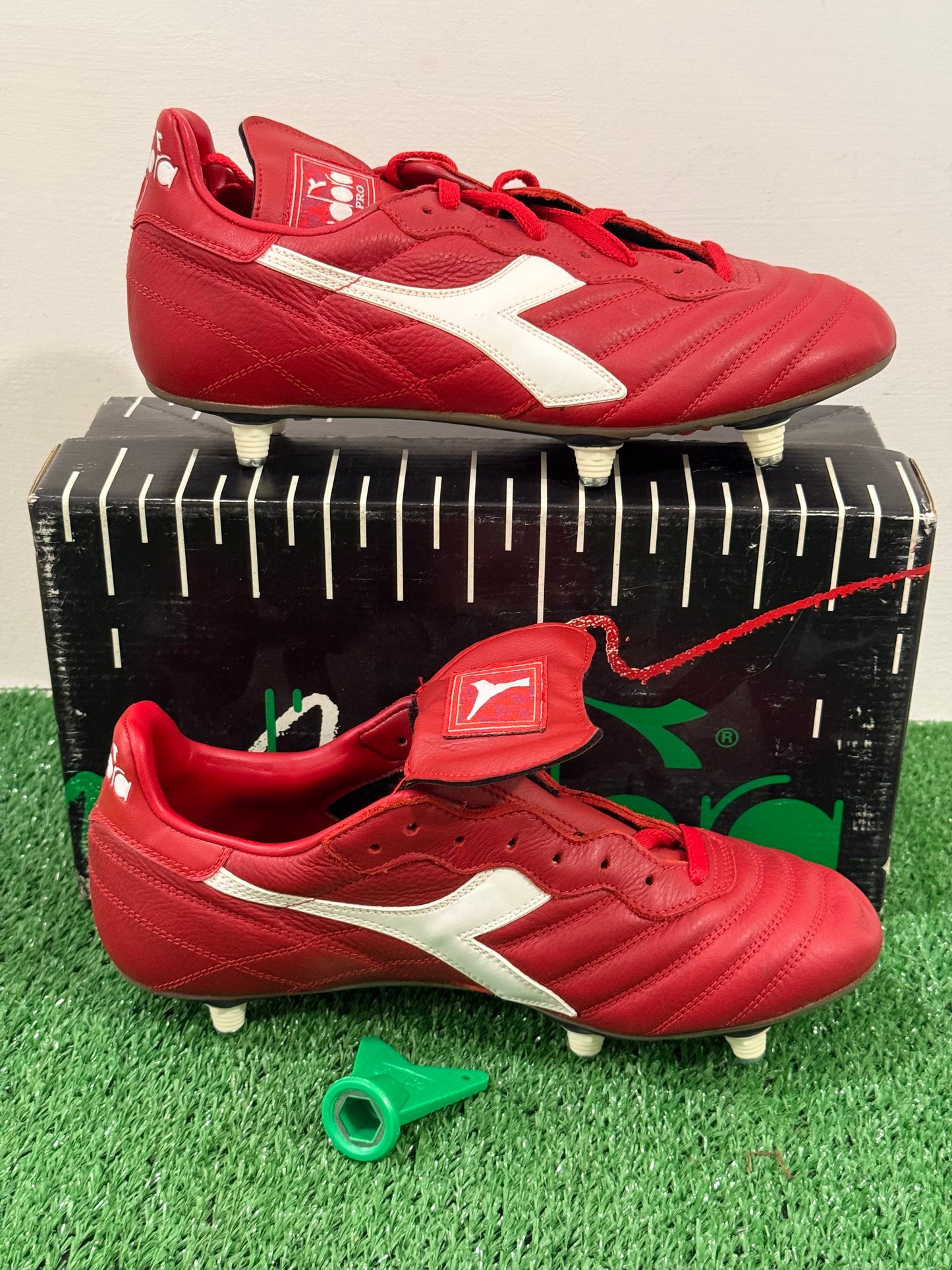 vintage diadora vintage DERBY MD PU football shoes GEORGE WEAH Milan 1995 40,5