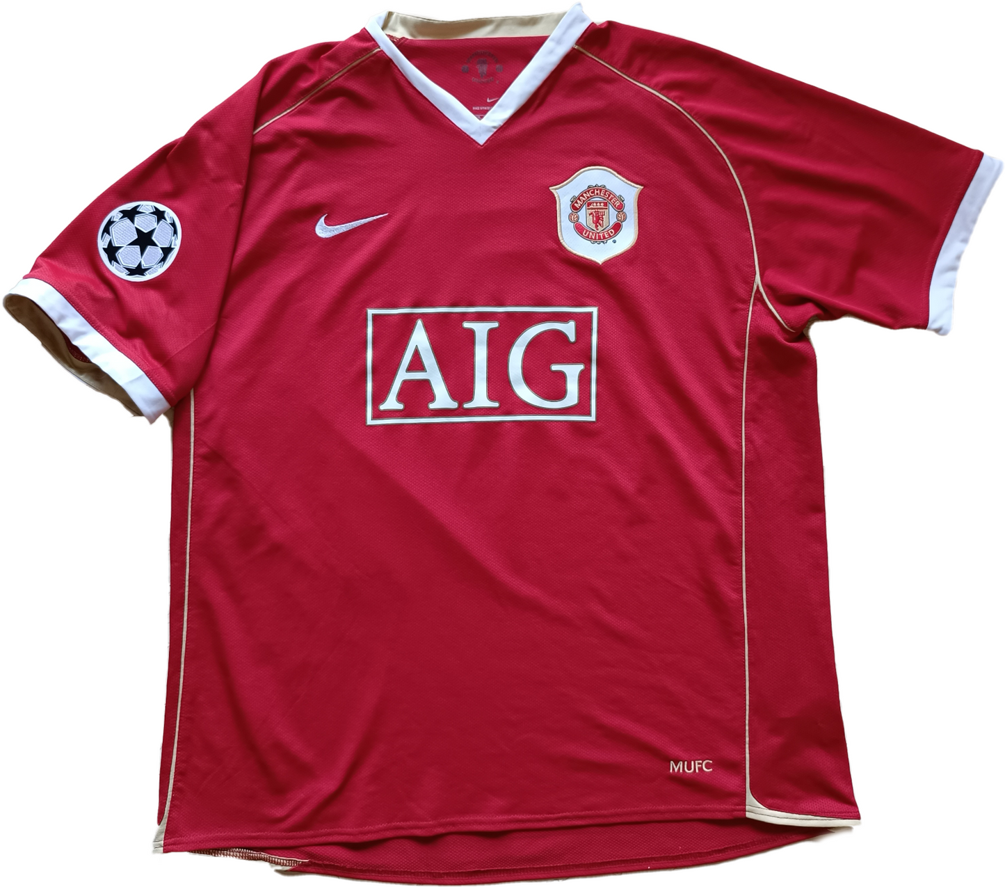 cristiano ronaldo maglia manchester united 2006 2007 aig CR7 jersey authentic XL