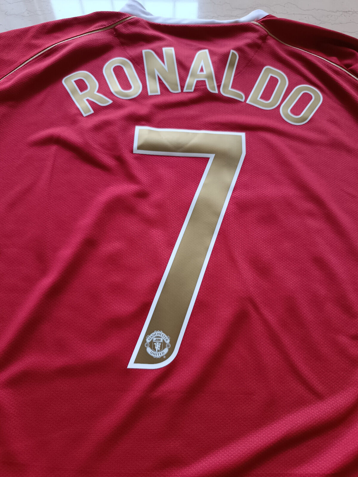 cristiano ronaldo maglia manchester united 2006 2007 aig CR7 jersey authentic XL