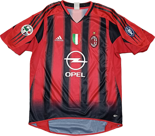 maglia calcio vintage AC Milan Shevchenko Adidas 2004 2005 Opel Climacool