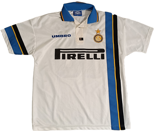 maglia calcio match worn vintage Inter Ronaldo Umbro Pirelli 1997-98 M friendly