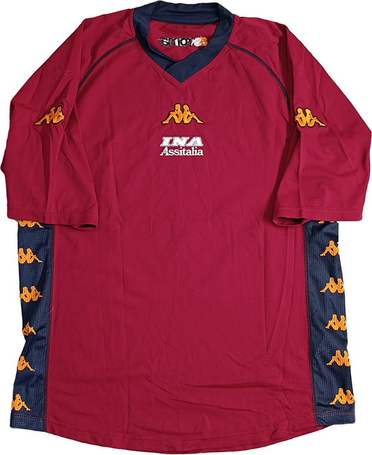 maglia calcio vintage AS Roma Training allenamento Kappa scudetto 2000-01 Totti