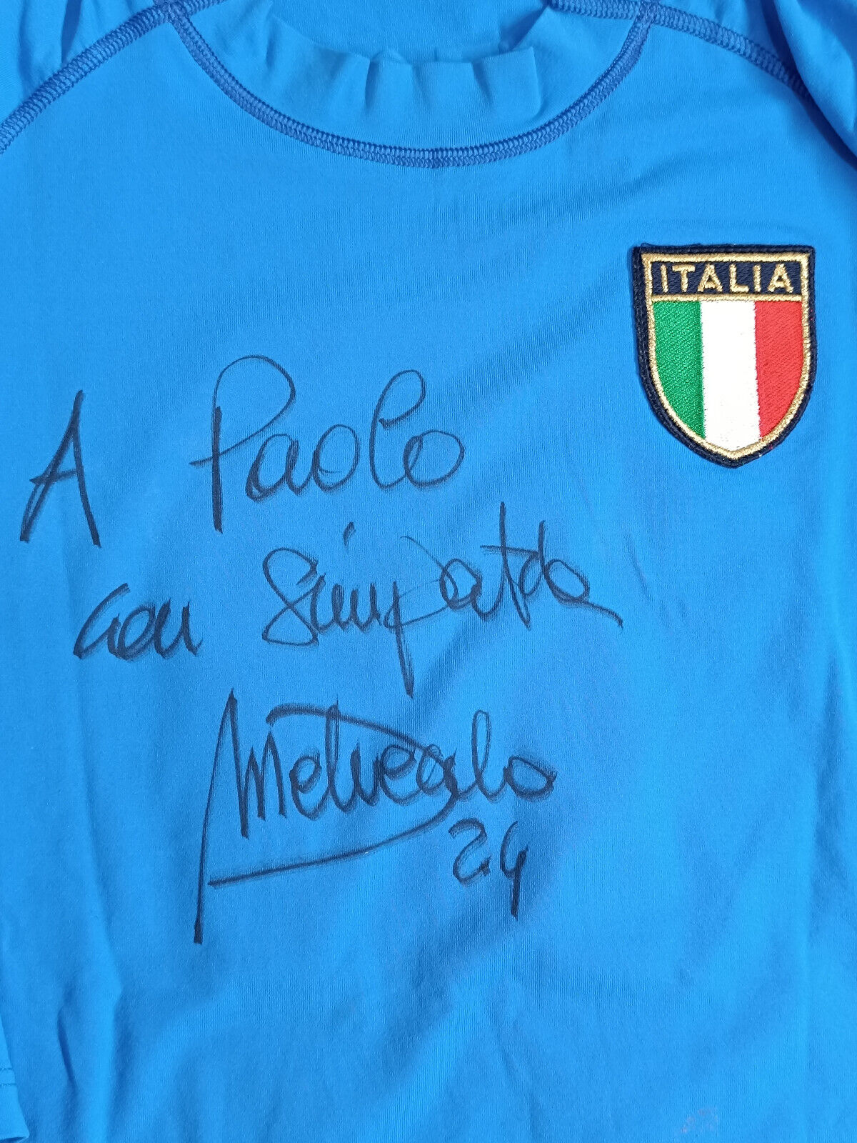 maglia italia Kappa EURO 2000 DELVECCHIO #11 SIGNED Player version jersey 87%13%