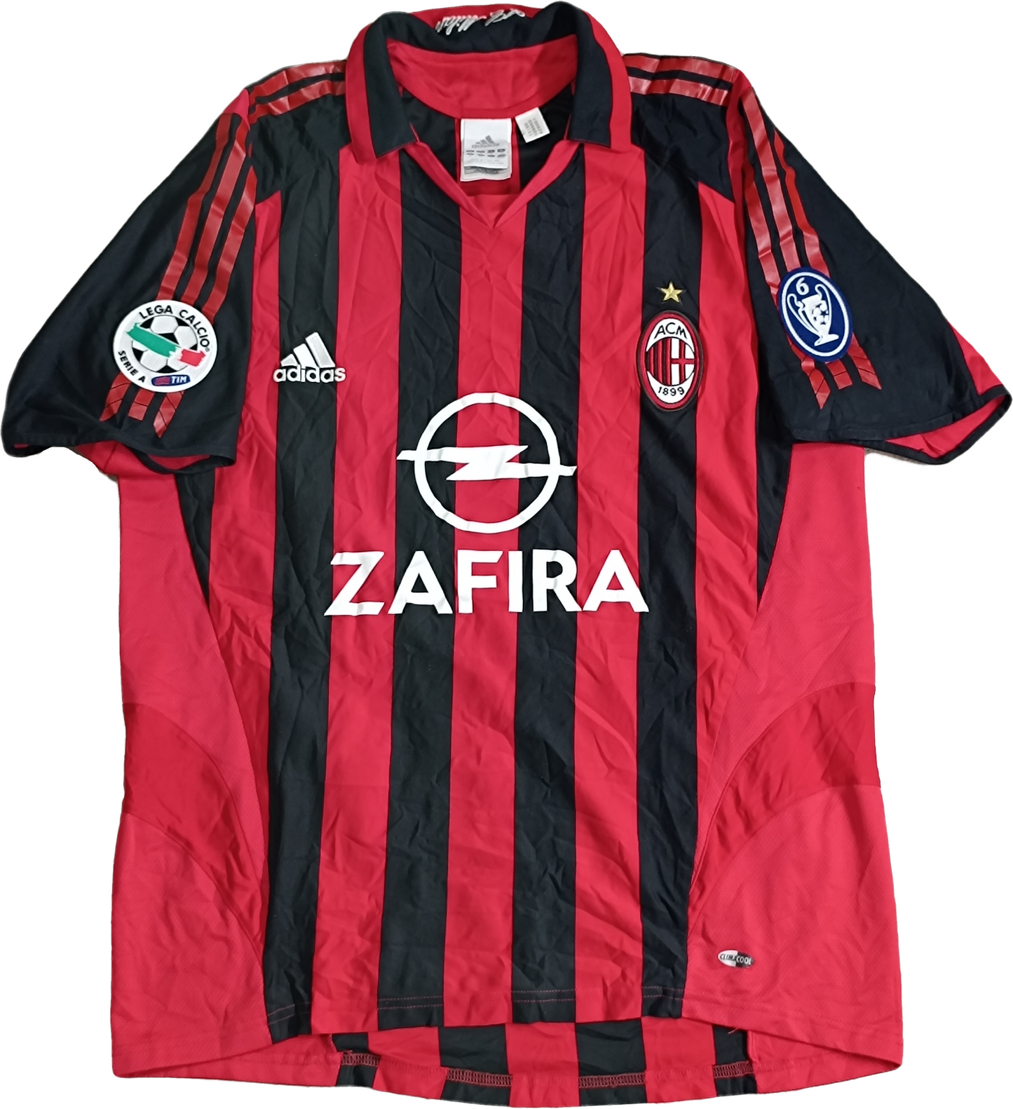 maglia calcio vintage AC Milan Maldini 2005-06 Zafira Climacool M Serie A