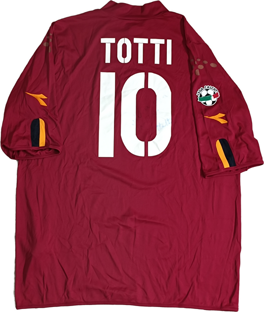 maglia calcio vintage AS Roma Totti 2003 2004 Diadora MAZDA XXL