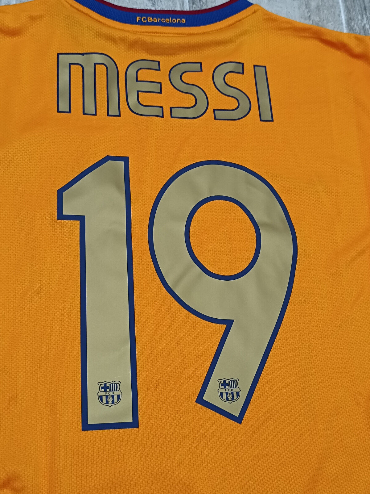 maglia calcio barcellona MESSI Barca  #19 NIKE 2007 2008 shirt jersey authentic