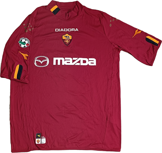 maglia calcio vintage AS Roma Totti 2003 2004 Diadora MAZDA XXL